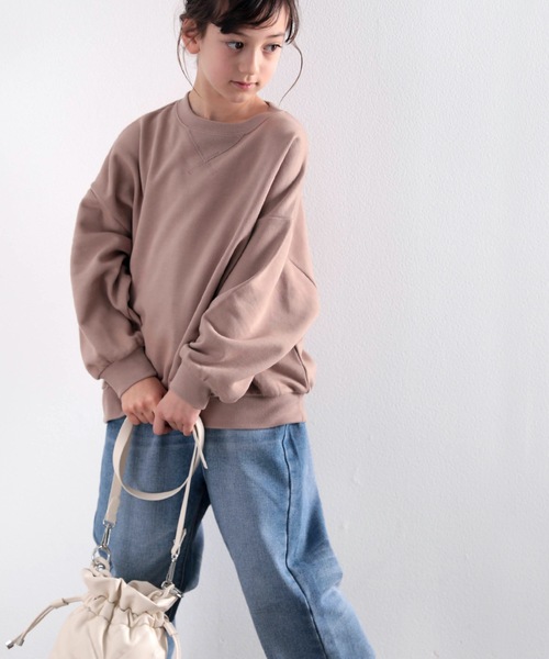 classicalelf（クラシカルエルフ）の「キッズ ガゼット付きバックプリントクルーネックスウェットプルオーバー(長袖)（スウェット・キッズ・ブラック/アイボリー/モカ/ライトカーキ・130/140/150）」の14枚目の写真