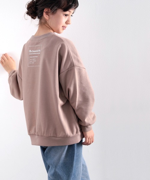 classicalelf（クラシカルエルフ）の「キッズ ガゼット付きバックプリントクルーネックスウェットプルオーバー(長袖)（スウェット・キッズ・ブラック/アイボリー/モカ/ライトカーキ・130/140/150）」の15枚目の写真