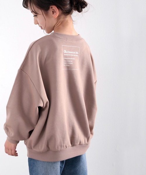 classicalelf（クラシカルエルフ）の「キッズ ガゼット付きバックプリントクルーネックスウェットプルオーバー(長袖)（スウェット・キッズ・ブラック/アイボリー/モカ/ライトカーキ・130/140/150）」の12枚目の写真