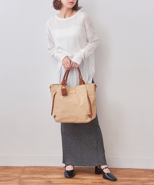 トーラ 2WAYトート ナイロングログラン/カウレザー2WAYトート 1S レディース 11718-BE ベージュ toleurナイロングログラン⁄カウレザー2WAYトート⁄11718（トート