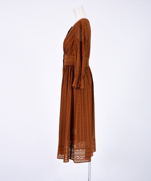 Dear Princess（ディアプリンセス）の「両耳スカラレース　ワンピース（ワンピース・レディース・ホワイト/ブラック/ブラウン・SMALL/MEDIUM）」の9枚目の写真