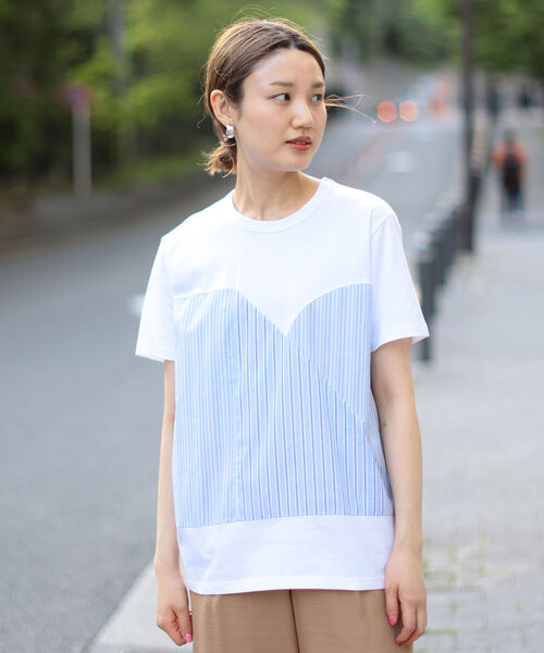 ALOYE（アロイ）の「ALOYE / Shirt Fabrick Tシャツ 21SS（Tシャツ/カットソー・メンズ・ホワイト/ブラック・3(L)/2(M)/4(XL)/5(XXL)）」の4枚目の写真