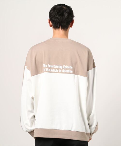 WEGO(ウィゴー)の「WEGO/ドルマンロゴプリントプルオーバー(スウェット・メンズ・ホワイト/ベージュ/サックスブルー・MEDIUM/LARGE)」の7枚目の写真