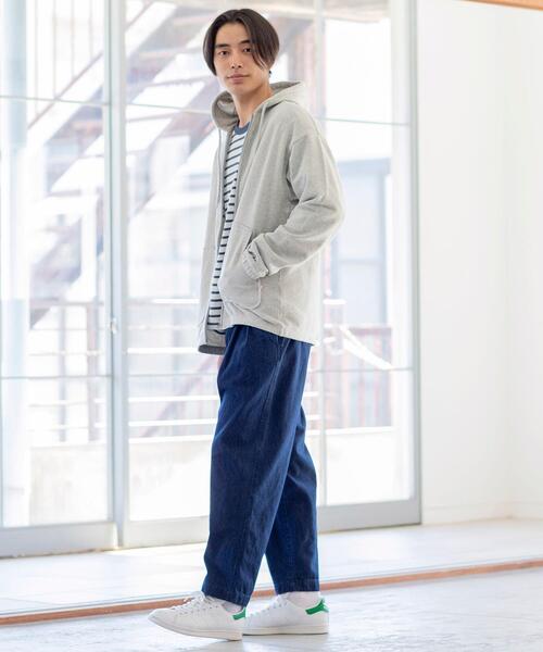 coen（コーエン）の「天竺ボーダーロングスリーブTシャツ（Tシャツ/カットソー・メンズ・オフホワイト/ベージュ・LARGE/X-LARGE/SMALL/MEDIUM）」の22枚目の写真