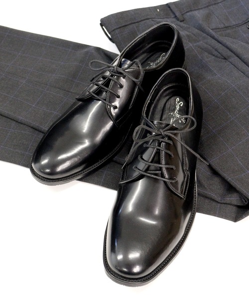 SARABANDE（サラバンド）の「SARABANDE / 本革 外羽根プレーントゥシューズ クッションインソール (6931)（ドレスシューズ・メンズ・ブラック/ブラウン/キャメル/ブラック系その他/ワインレッド・44/46/48/40/39/41/42/43/45/50/47）」の3枚目の写真