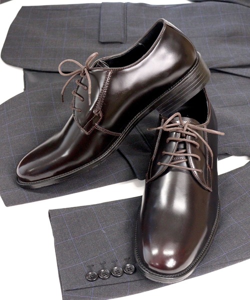 SARABANDE（サラバンド）の「SARABANDE / 本革 外羽根プレーントゥシューズ クッションインソール (6931)（ドレスシューズ・メンズ・ブラック/ブラウン/キャメル/ブラック系その他/ワインレッド・44/46/48/40/39/41/42/43/45/50/47）」の5枚目の写真