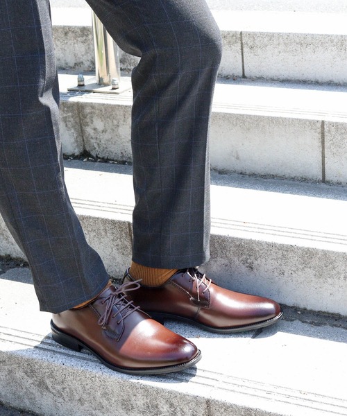 SARABANDE（サラバンド）の「SARABANDE / 本革 外羽根プレーントゥシューズ クッションインソール (6931)（ドレスシューズ・メンズ・ブラック/ブラウン/キャメル/ブラック系その他/ワインレッド・44/46/48/40/39/41/42/43/45/50/47）」の10枚目の写真