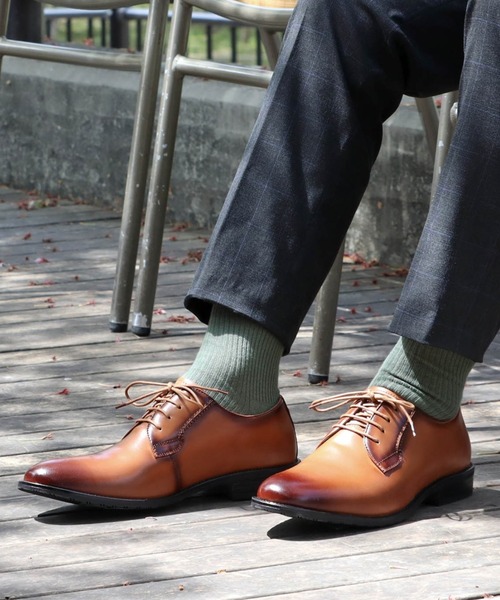 SARABANDE（サラバンド）の「SARABANDE / 本革 外羽根プレーントゥシューズ クッションインソール (6931)（ドレスシューズ・メンズ・ブラック/ブラウン/キャメル/ブラック系その他/ワインレッド・44/46/48/40/39/41/42/43/45/50/47）」の19枚目の写真