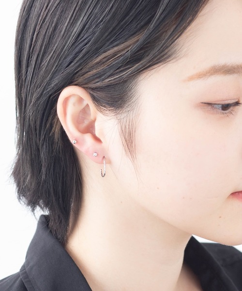 mille blanc(ミルブラン)の「セットピアス 日本製 ニッケルフリー(ピアス(片耳用)・レディース・シルバー系その他2/シルバー/ゴールド/ゴールド系その他/シルバー系その他3/シルバー系その他・FREE)」の3枚目の写真