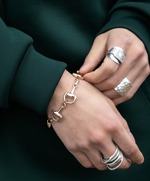 Adoon plain（アドーンプレーン）の「【Adoon plain】MIXチェーンブレスレット（ブレスレット・メンズ・シルバー/ゴールド・FREE）」の2枚目の写真