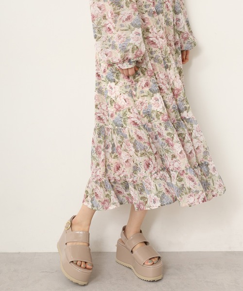 one after another NICE CLAUP(ワンアフターアナザーナイスクラップ)の「フロントリボンロングワンピース(ワンピース・レディース・ホワイト系その他/ベージュ系その他/イエロー系その他・FREE)」の15枚目の写真