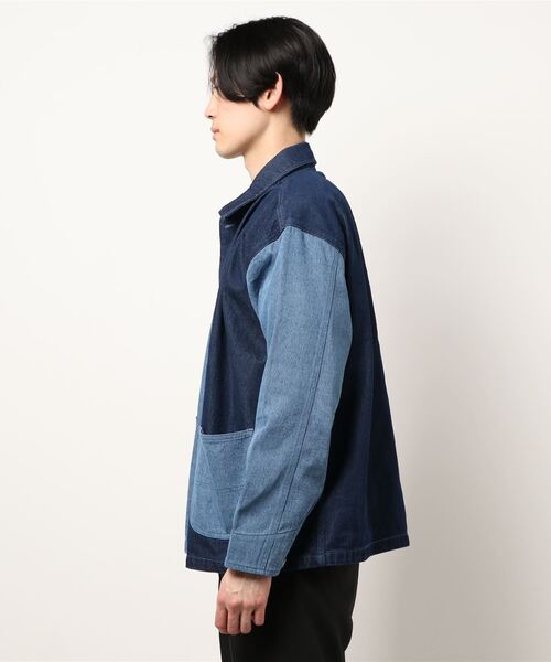 Burner（バーナー）の「【BURNER SELECT】デニム/ヒッコリークレイジーカバーオール（カバーオール・メンズ・ブルー系その他/ブラック系その他・L/XL/M）」の3枚目の写真