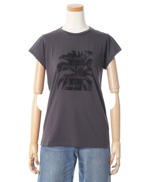 Maison de Beige（メゾンドベージュ）の「《Maison de Beige》フォトTシャツ《マシュふわ(R)》（Tシャツ/カットソー・レディース・チャコールグレー/ベージュ/オフホワイト/モスグリーン・9号）」の5枚目の写真