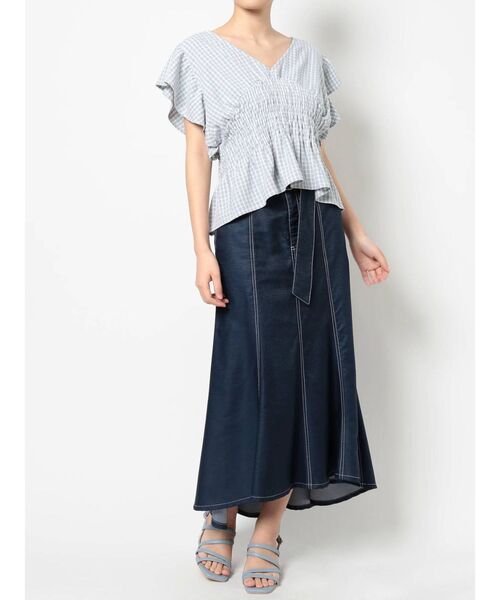 dazzlin(ダズリン)の「ギャザーシャーリングフリルブラウス(シャツ/ブラウス・レディース・オフホワイト/ブラック/ブルー/ブラウン/その他1・FREE)」の22枚目の写真