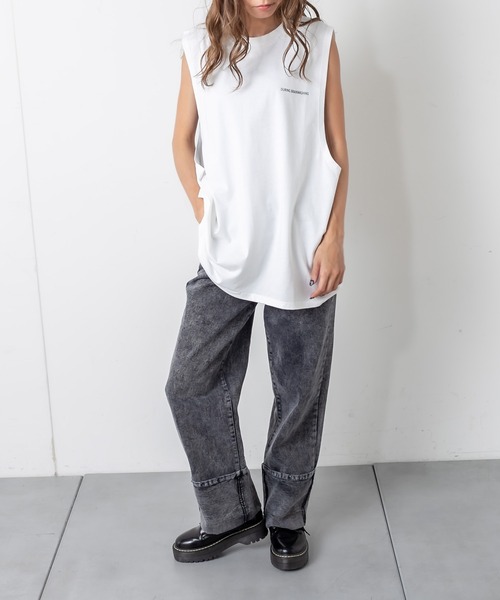 RASVOA(ラスボア)の「ロールアップケミカルパンツ(デニムパンツ・レディース・ブラック・FREE)」の8枚目の写真