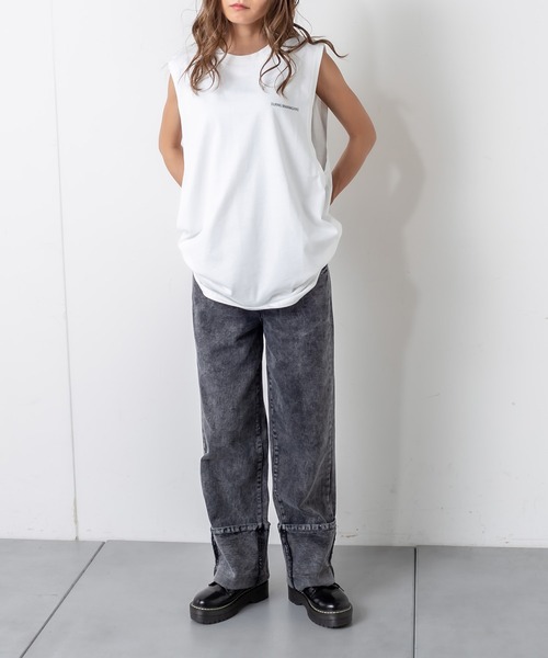 RASVOA(ラスボア)の「ロールアップケミカルパンツ(デニムパンツ・レディース・ブラック・FREE)」の9枚目の写真