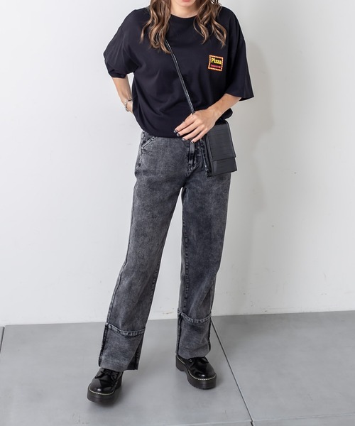 RASVOA(ラスボア)の「ロールアップケミカルパンツ(デニムパンツ・レディース・ブラック・FREE)」の10枚目の写真