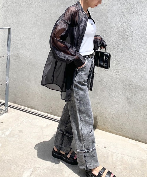 RASVOA(ラスボア)の「ロールアップケミカルパンツ(デニムパンツ・レディース・ブラック・FREE)」の11枚目の写真