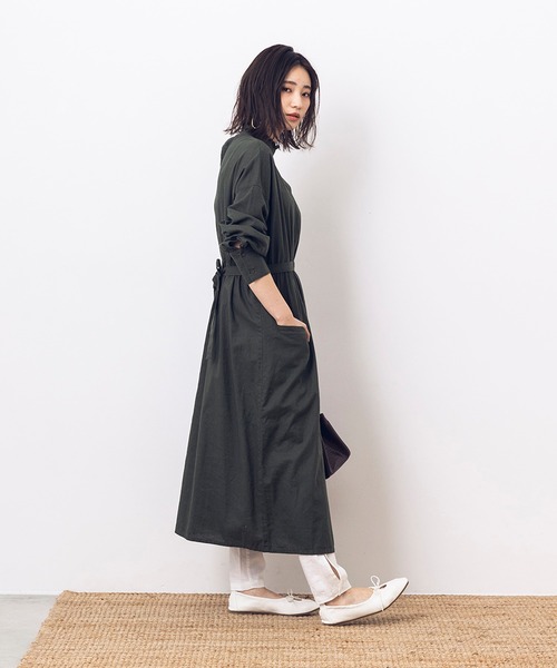 khakito（カーキト）の「ドイツ軍 麻綿 無地 ベルト付き メディカルワンピース（ワンピース・レディース・カーキ/オフホワイト・MEDIUM）」の20枚目の写真