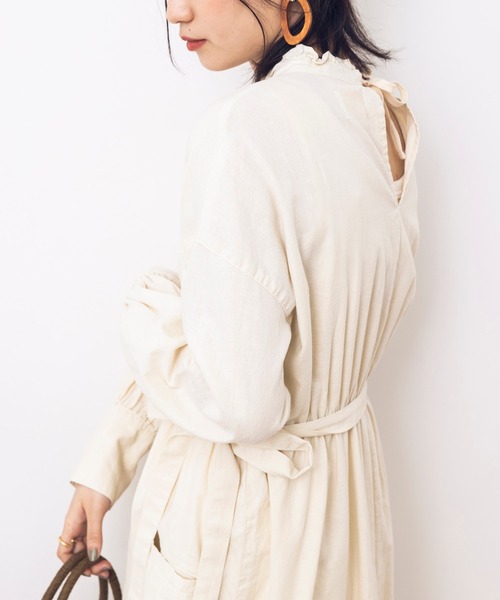 khakito（カーキト）の「ドイツ軍 麻綿 無地 ベルト付き メディカルワンピース（ワンピース・レディース・カーキ/オフホワイト・MEDIUM）」の14枚目の写真