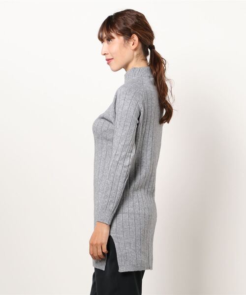 Lace Ladies（レースレディース）の「リブ ハイネック 長袖ニット（ニット/セーター・レディース・テラコッタ/ブラック/ホワイト/グレー/ピンク・FREE）」の6枚目の写真