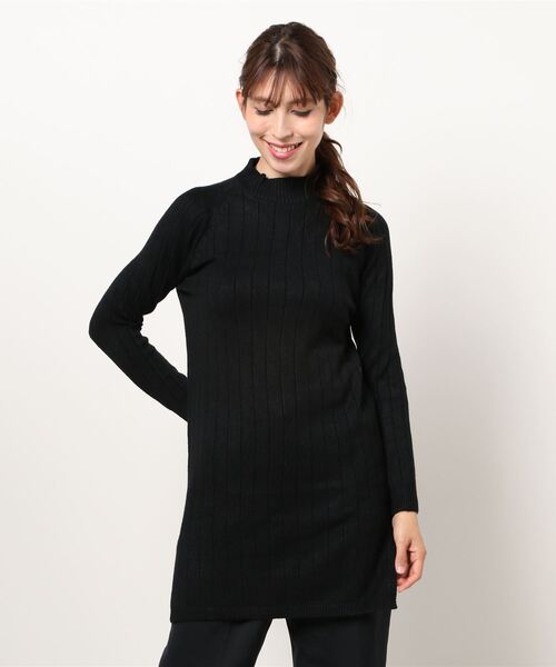 Lace Ladies（レースレディース）の「リブ ハイネック 長袖ニット（ニット/セーター・レディース・テラコッタ/ブラック/ホワイト/グレー/ピンク・FREE）」の13枚目の写真