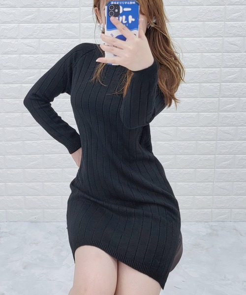 Lace Ladies（レースレディース）の「リブ ハイネック 長袖ニット（ニット/セーター・レディース・テラコッタ/ブラック/ホワイト/グレー/ピンク・FREE）」の12枚目の写真