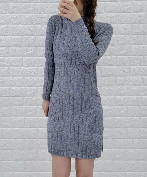 Lace Ladies（レースレディース）の「リブ ハイネック 長袖ニット（ニット/セーター・レディース・テラコッタ/ブラック/ホワイト/グレー/ピンク・FREE）」の18枚目の写真