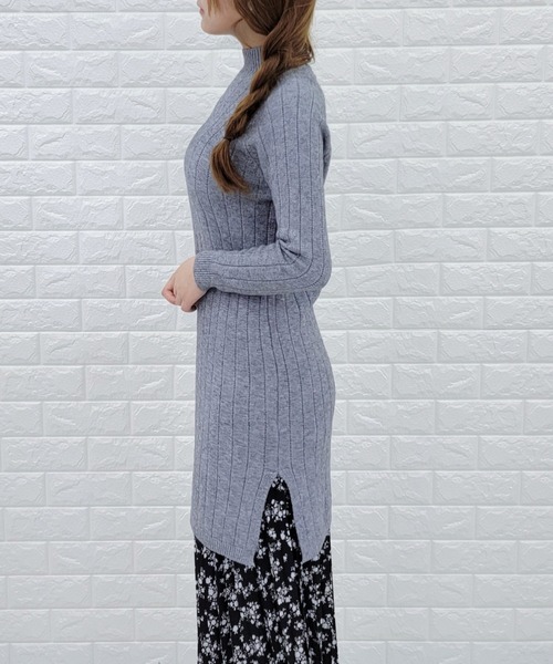 Lace Ladies（レースレディース）の「リブ ハイネック 長袖ニット（ニット/セーター・レディース・テラコッタ/ブラック/ホワイト/グレー/ピンク・FREE）」の16枚目の写真