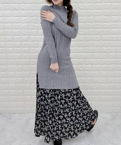 Lace Ladies（レースレディース）の「リブ ハイネック 長袖ニット（ニット/セーター・レディース・テラコッタ/ブラック/ホワイト/グレー/ピンク・FREE）」の17枚目の写真