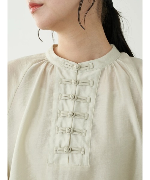 earth music&ecology（アースミュージックアンドエコロジー）の「【WEB限定】チャイナ釦Aラインチュニック ＊（シャツ/ブラウス・レディース・ブラック/オフホワイト/その他6・FREE）」の16枚目の写真