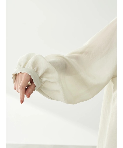 earth music&ecology（アースミュージックアンドエコロジー）の「【WEB限定】チャイナ釦Aラインチュニック ＊（シャツ/ブラウス・レディース・ブラック/オフホワイト/その他6・FREE）」の20枚目の写真