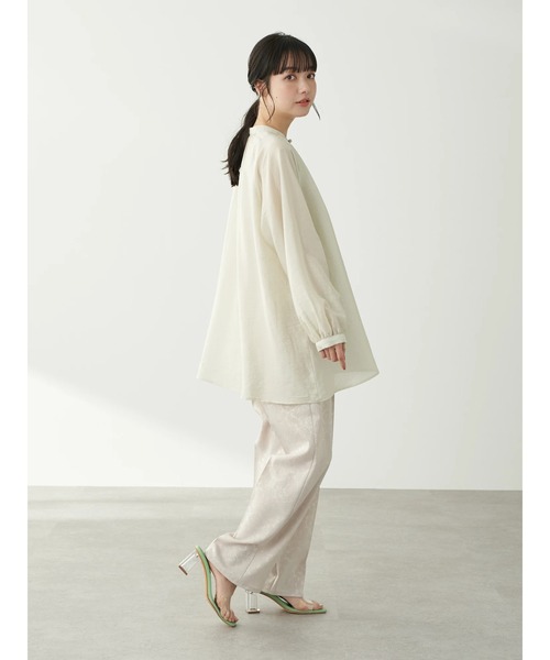 earth music&ecology（アースミュージックアンドエコロジー）の「【WEB限定】チャイナ釦Aラインチュニック ＊（シャツ/ブラウス・レディース・ブラック/オフホワイト/その他6・FREE）」の8枚目の写真