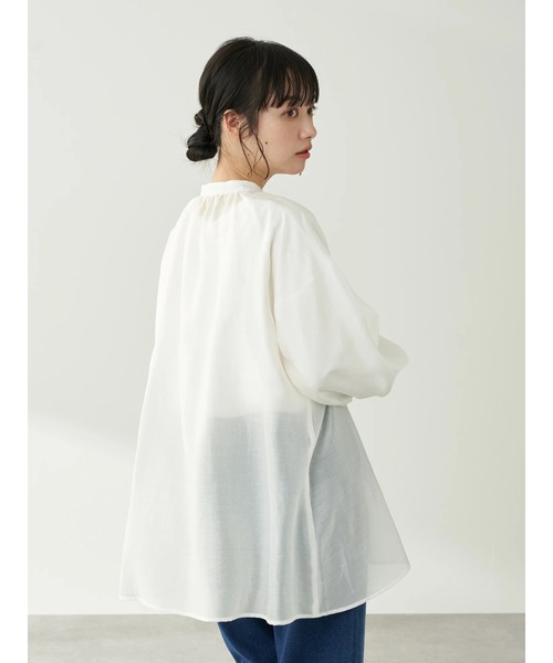 earth music&ecology（アースミュージックアンドエコロジー）の「【WEB限定】チャイナ釦Aラインチュニック ＊（シャツ/ブラウス・レディース・ブラック/オフホワイト/その他6・FREE）」の14枚目の写真