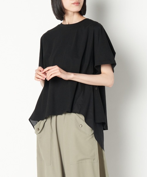 ライチ(ライチ)の「vingtrois/151-24332(Tシャツ/カットソー・レディース・オフホワイト/ブラック・FREE)」の2枚目の写真