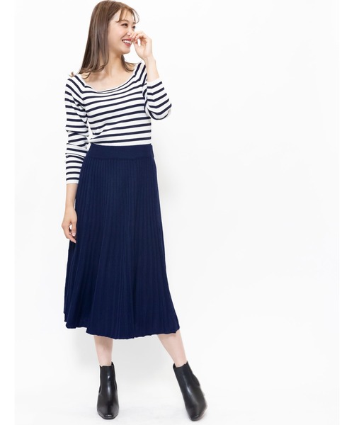 mili an deni（ミリアンデニ）の「リブニットスカート（スカート・レディース・チャコールグレー/ブラック/ブルー/グレー/ネイビー/グリーン/パープル・M/L）」の18枚目の写真