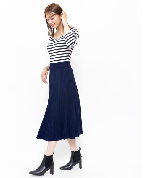 mili an deni（ミリアンデニ）の「リブニットスカート（スカート・レディース・チャコールグレー/ブラック/ブルー/グレー/ネイビー/グリーン/パープル・M/L）」の19枚目の写真