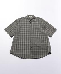 AURALEE 半袖シャツ UNITEDARROWS別注 グレー系チェック チェック開襟半袖シャツ(M ブルー): トップス｜Right-on公式