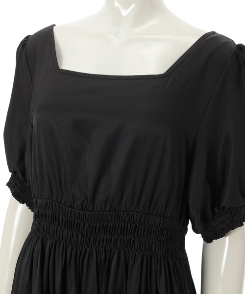 fifth（フィフス）の「バックリボンバイカラーワンピース（ワンピース・レディース・ブラック/モカ・SMALL/MEDIUM）」の3枚目の写真