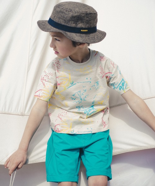 RADCHAP（ラッドチャップ）の「レインボー落書きプリント半袖Tシャツ（Tシャツ/カットソー・キッズ・ベージュ/ブラック・100cm/110cm/150cm/140cm/130cm/90cm/120cm）」の8枚目の写真