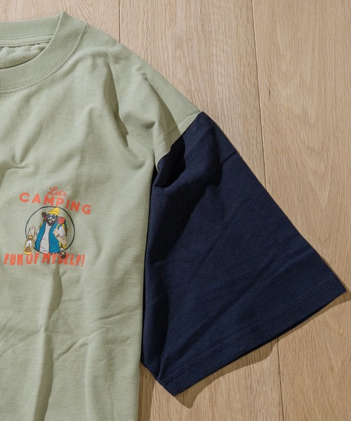 JOHN'S CLOSET（ジョンズクローゼット）の「【12】〔POWER TO THE PEOPLE/パワートゥザピープル〕CAMPINGプリントTシャツ（Tシャツ/カットソー・メンズ・ネイビー/オフホワイト/マルチ・MEDIUM/LARGE）」の7枚目の写真