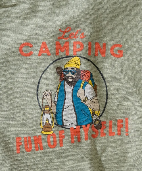 JOHN'S CLOSET（ジョンズクローゼット）の「【12】〔POWER TO THE PEOPLE/パワートゥザピープル〕CAMPINGプリントTシャツ（Tシャツ/カットソー・メンズ・ネイビー/オフホワイト/マルチ・MEDIUM/LARGE）」の6枚目の写真