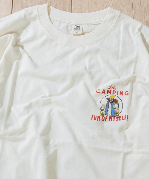 JOHN'S CLOSET（ジョンズクローゼット）の「【12】〔POWER TO THE PEOPLE/パワートゥザピープル〕CAMPINGプリントTシャツ（Tシャツ/カットソー・メンズ・ネイビー/オフホワイト/マルチ・MEDIUM/LARGE）」の11枚目の写真