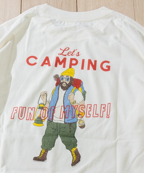 JOHN'S CLOSET（ジョンズクローゼット）の「【12】〔POWER TO THE PEOPLE/パワートゥザピープル〕CAMPINGプリントTシャツ（Tシャツ/カットソー・メンズ・ネイビー/オフホワイト/マルチ・MEDIUM/LARGE）」の12枚目の写真