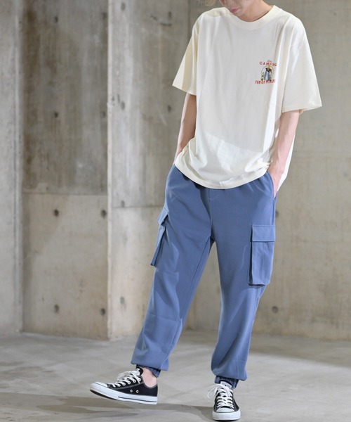 JOHN'S CLOSET（ジョンズクローゼット）の「【12】〔POWER TO THE PEOPLE/パワートゥザピープル〕CAMPINGプリントTシャツ（Tシャツ/カットソー・メンズ・ネイビー/オフホワイト/マルチ・MEDIUM/LARGE）」の17枚目の写真