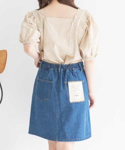 Mysa&Liina（ミーサリーナ）の「台形デニムスカート（デニムスカート・レディース・サックスブルー/ブルー/ブラック系その他/ブラック系その他2・M/L）」の10枚目の写真