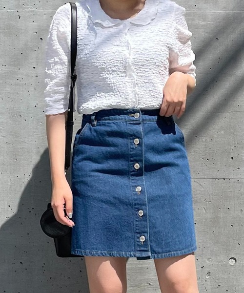 Mysa&Liina（ミーサリーナ）の「台形デニムスカート（デニムスカート・レディース・サックスブルー/ブルー/ブラック系その他/ブラック系その他2・M/L）」の17枚目の写真