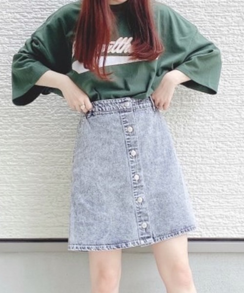 Mysa&Liina（ミーサリーナ）の「台形デニムスカート（デニムスカート・レディース・サックスブルー/ブルー/ブラック系その他/ブラック系その他2・M/L）」の5枚目の写真