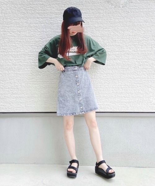 Mysa&Liina（ミーサリーナ）の「台形デニムスカート（デニムスカート・レディース・サックスブルー/ブルー/ブラック系その他/ブラック系その他2・M/L）」の6枚目の写真