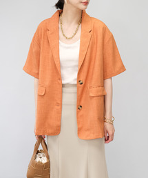ＡＮＤＪ | リネンタッチ半袖テーラードジャケット(テーラードジャケット)